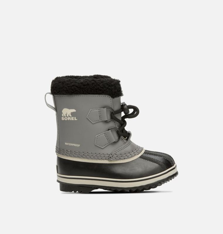 Kids Snow Boots Black/Grey - Sorel Childrens Yoot Pac™ TP - 976420-AYQ